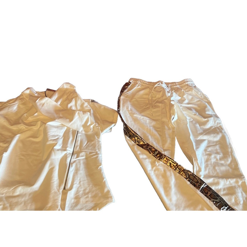 Olyss Women Sweatpants And Shirt Snake Stripe Size XL
